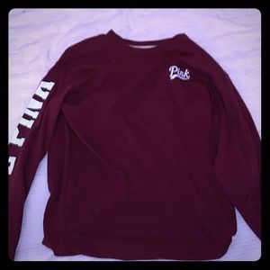 Love Pink- Long Sleeve T-Shirt (Color: Maroon)